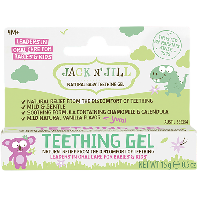 Jack N' Jill Teething Gel 4 Months+ 6 x 15g