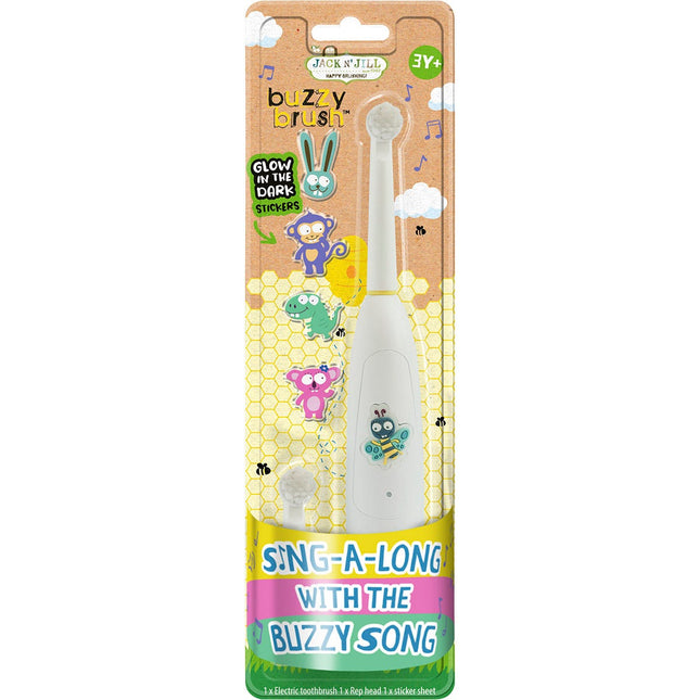 JACK N JILL Electric Musical Toothbrush Buzzy Brush 3 Years + x8 | Oral Care