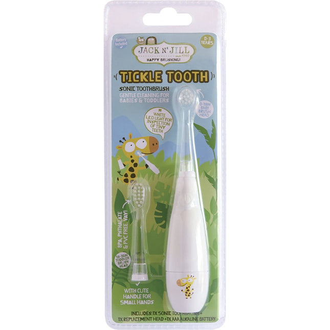 JACK N JILL Sonic Toothbrush Tickle Tooth 0-3 Years x8 | Oral Care