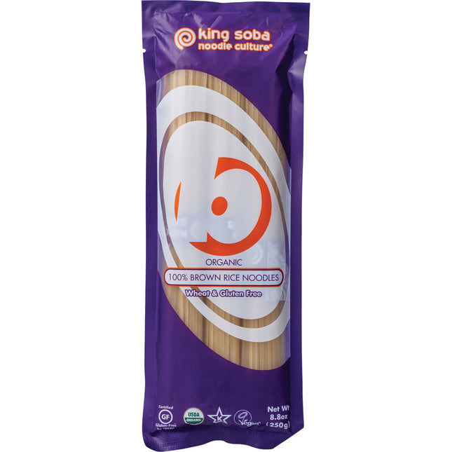 KING SOBA Organic 100% Brown Rice Noodles 250g | Grains & Pasta