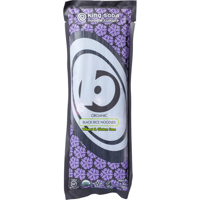KING SOBA Organic Black Rice Noodles 250g | Grains & Pasta
