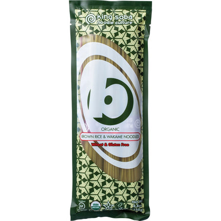 KING SOBA Organic Brown Rice & Wakame Noodles 250g | Grains & Pasta