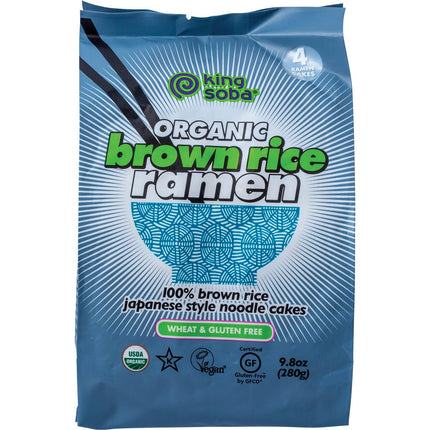 KING SOBA Organic Brown Rice Ramen Noodles 280g | Grains & Pasta