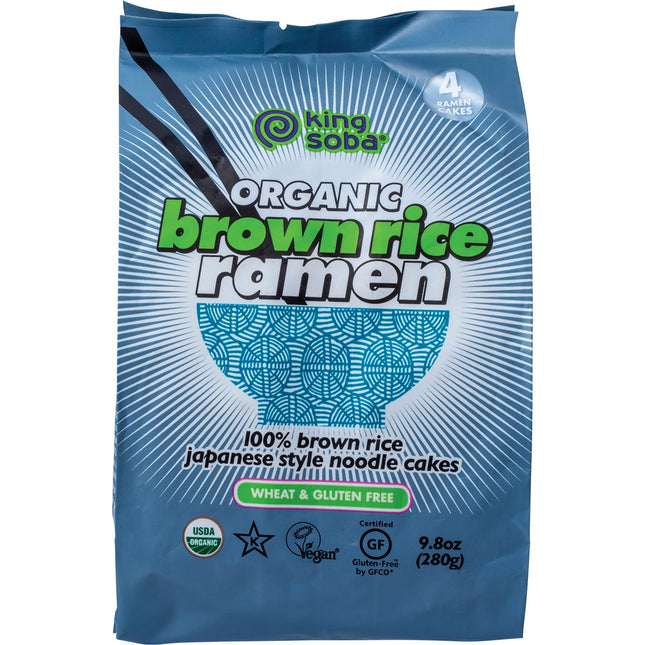 KING SOBA Organic Brown Rice Ramen Noodles 280g | Grains & Pasta