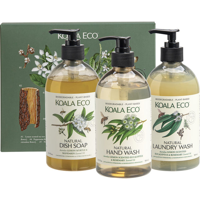 Koala Eco - Gift Pack Hand Wash, Laundry Wash & Dish Soap - 3pk