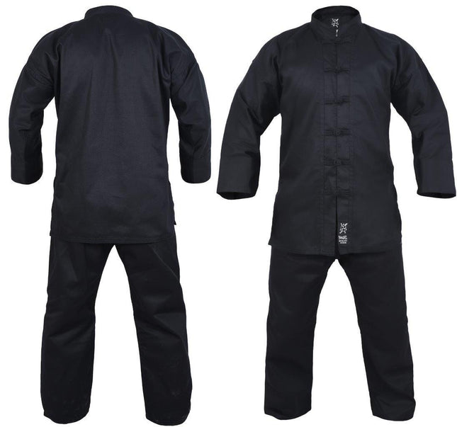 MORGAN YAMASAKI KUNG FU UNIFORM (BLACK TRIM) - 10OZ