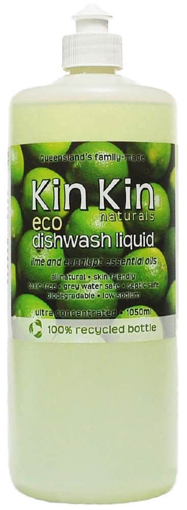 KIN KIN NATURALS ECO DISHWASH LIQUID LIME & EUCALYPT 1050ML
