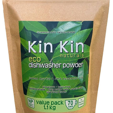 KIN KIN NATURALS ECO DISHWASHER POWDER LIME & LEMON MYRTLE 1.1KG