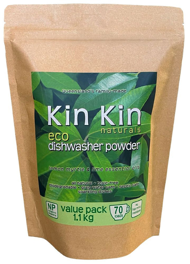 KIN KIN NATURALS ECO DISHWASHER POWDER LIME & LEMON MYRTLE 1.1KG