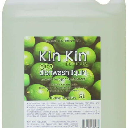 KIN KIN NATURALS ECO DISHWASH LIQUID LIME & EUCALYPT 5L