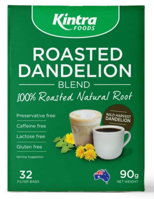 KINTRA FOODS ROASTED DANDELION G/F 32 FILTER BAGS 90G
