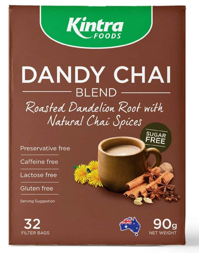 KINTRA FOODS ROASTED DANDELION CHAI 32TEABAGS