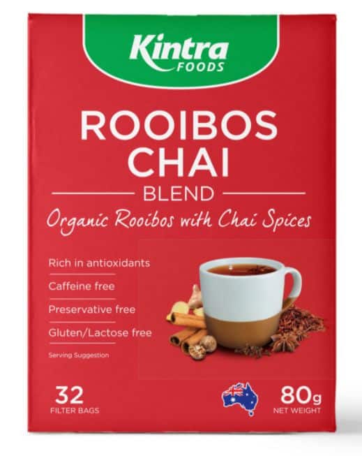 KINTRA FOODS ROOIBOS CHAI G/F 32TEABAGS