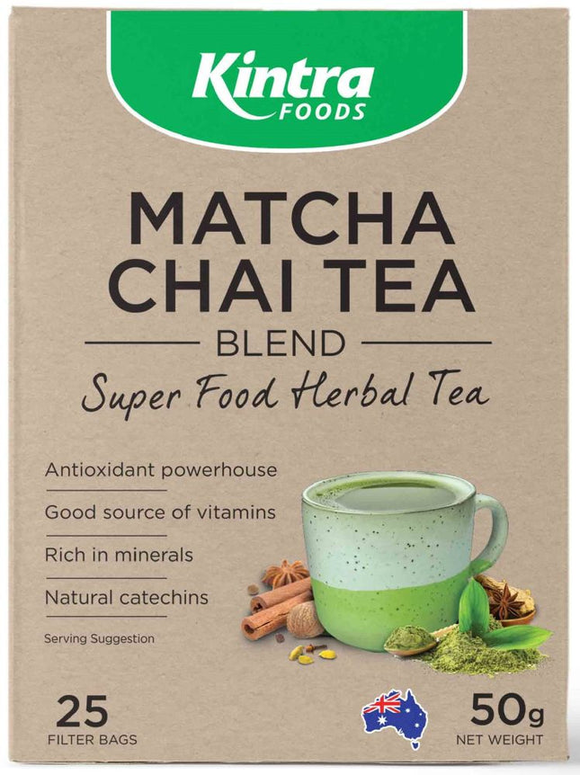 KINTRA FOODS MATCHA CHAI 25TEABAGS