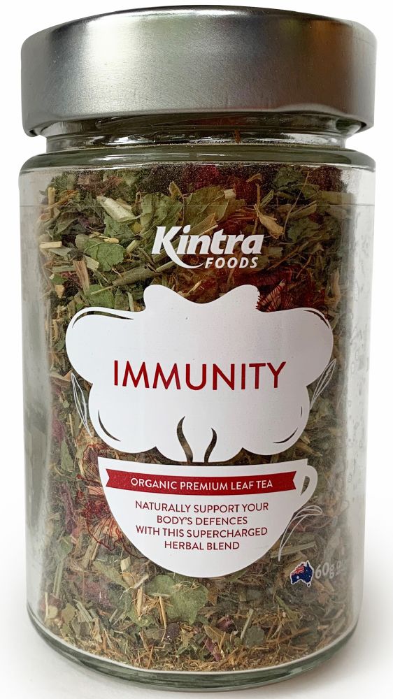 KINTRA FOODS IMMUNITY LEAF TEA 60G JAR