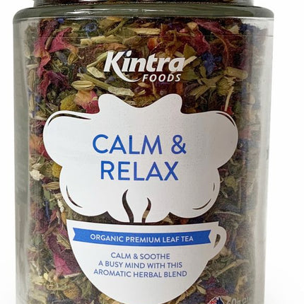 KINTRA FOODS CALM & RELAX LEAF TEA 60G JAR