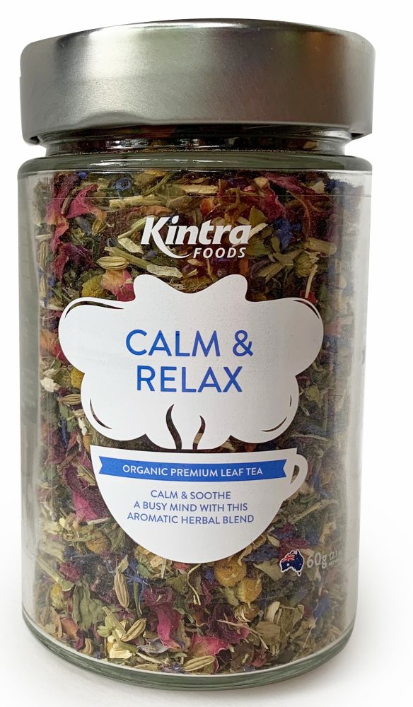KINTRA FOODS CALM & RELAX LEAF TEA 60G JAR