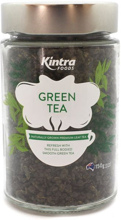 KINTRA FOODS LOOSE LEAF GREEN TEA GLASS JAR 150G