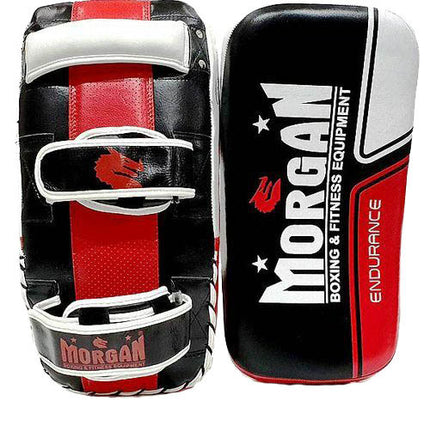 MORGAN ENDURANCE GEL LEATHER CURVED THAI PADS (PAIR)