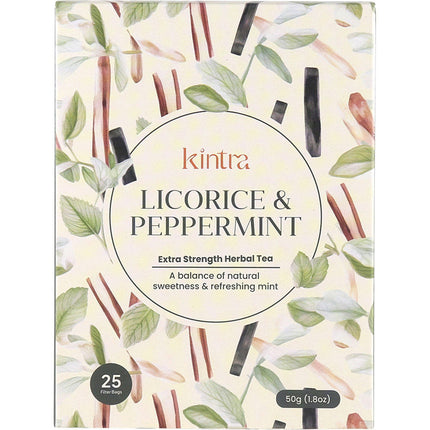 Kintra Foods - Herbal Tea Bags Licorice & Peppermint Tea - 25pk