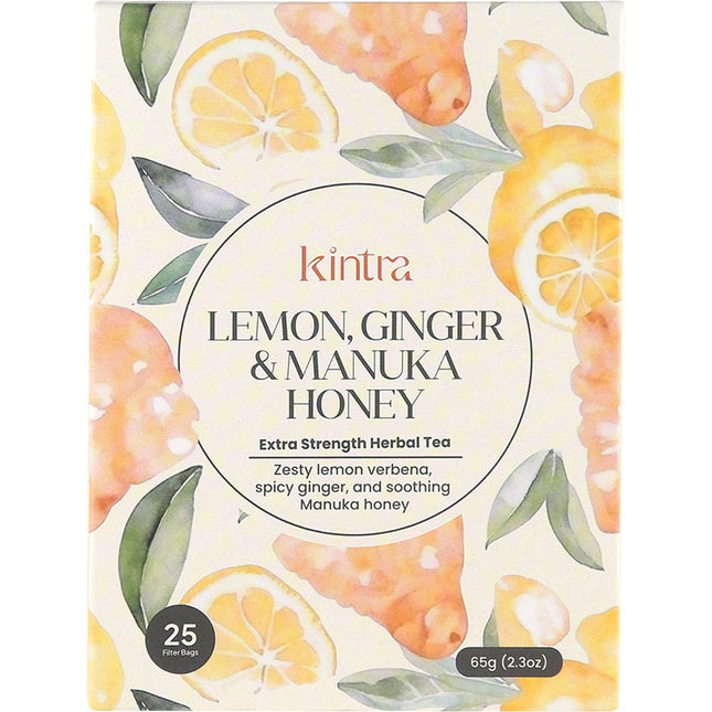 Kintra Foods - Herbal Tea Bags Lemon, Ginger & Manuka Honey