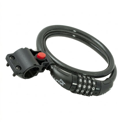 Luma Lock Combination resettable 12mm x 1500 mm, w/ bracket, (see L107 for 1800mm long)