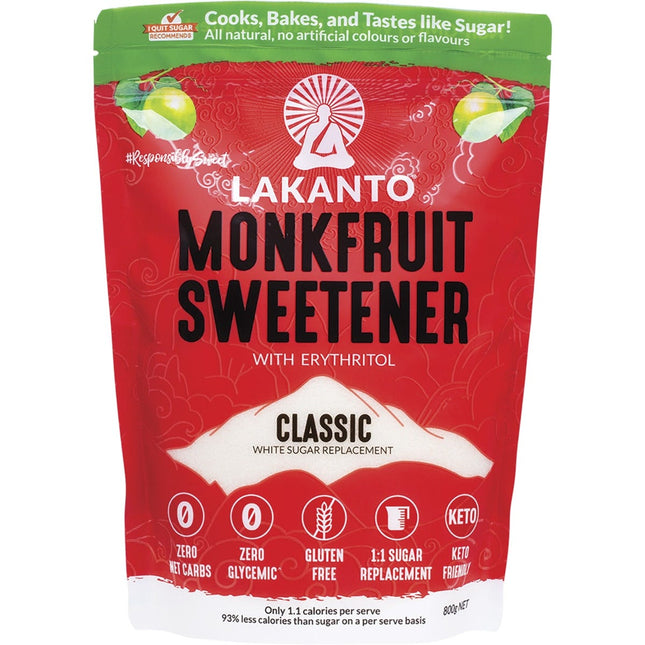 LAKANTO Classic Monkfruit Sweetener 800g | Baking Ingredient