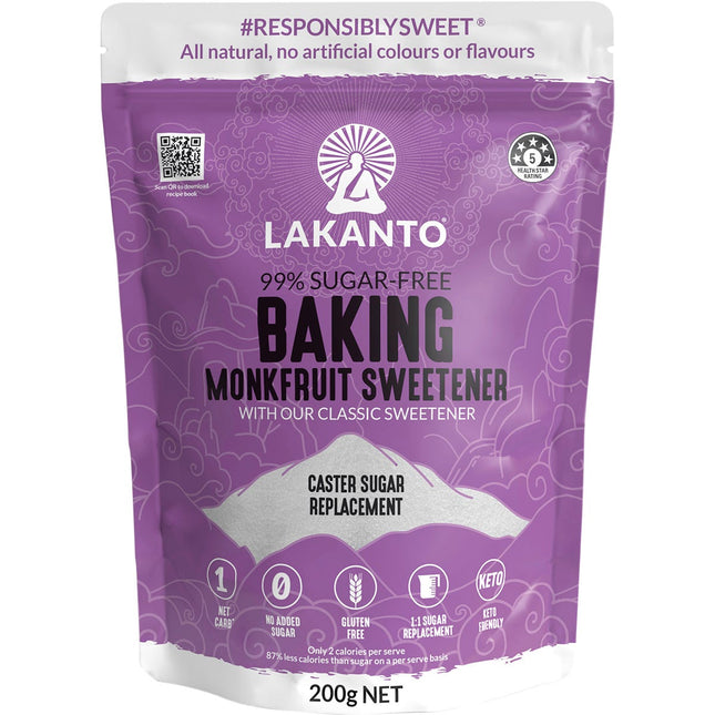 LAKANTO Baking Blend Monkfruit Sweetener 200g | Baking Ingredient