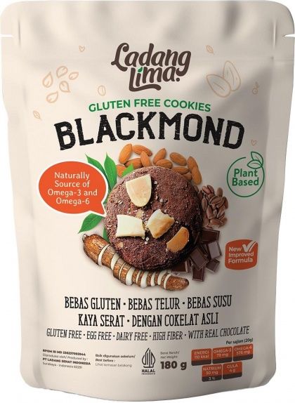 LADANG LIMA BLACKMOND CHOCOLATE ALMOND COOKIES G/F 180G