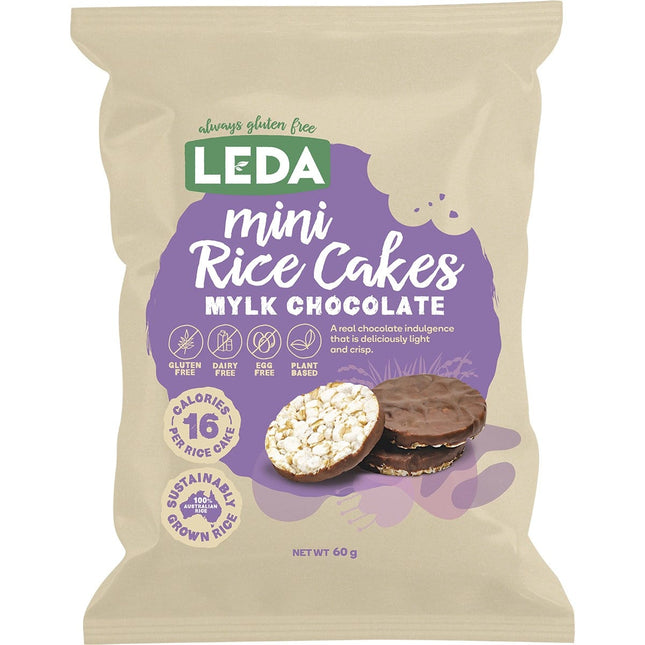 LEDA Mini Rice Cakes Mylk Chocolate 6x60g | Grains & Pasta