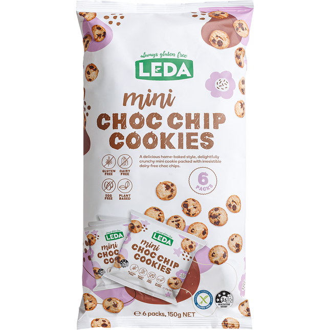 Leda Mini Choc Chip Cookies 6 Pack 6x150g