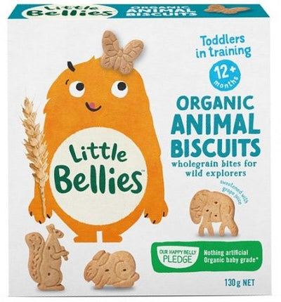 LITTLE BELLIES ORGANIC ANIMAL BISCUITS (12+ MONTHS) 130G
