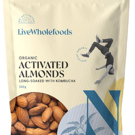 LIVE WHOLEFOODS ALMONDS ORGANIC ACTIVATED 120G