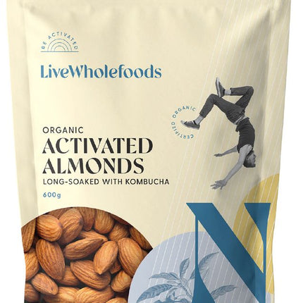 LIVE WHOLEFOODS ALMONDS ORGANIC ACTIVATED 600G