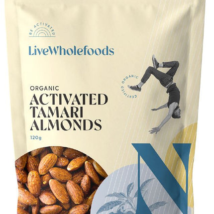LIVE WHOLEFOODS ALMONDS TAMARI ORG ACTIVATED 120G