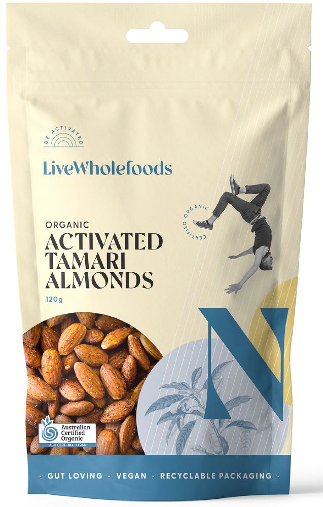LIVE WHOLEFOODS ALMONDS TAMARI ORG ACTIVATED 120G