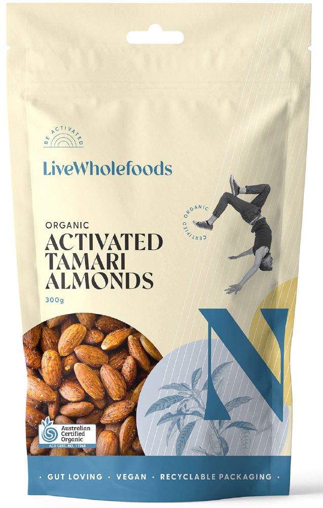 LIVE WHOLEFOODS ALMONDS TAMARI ORG ACTIVATED 300G
