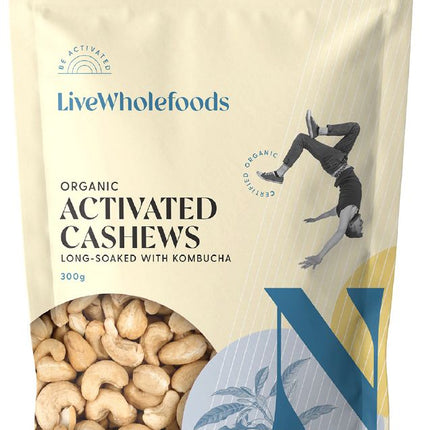 LIVE WHOLEFOODS CASHEWS ORGANIC ACTIVATED 300G