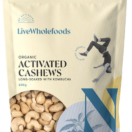LIVE WHOLEFOODS CASHEWS ORGANIC ACTIVATED 600G