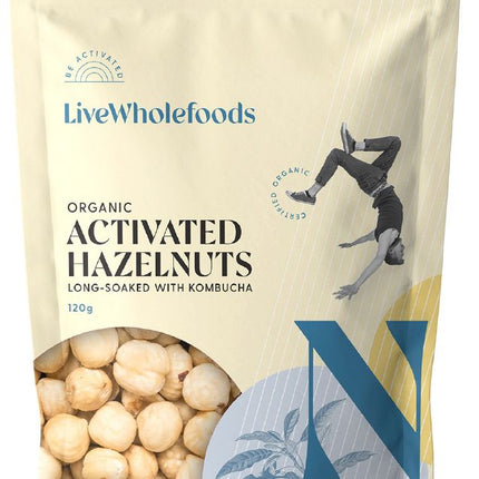 LIVE WHOLEFOODS HAZELNUTS ORGANIC ACTIVATED 120G