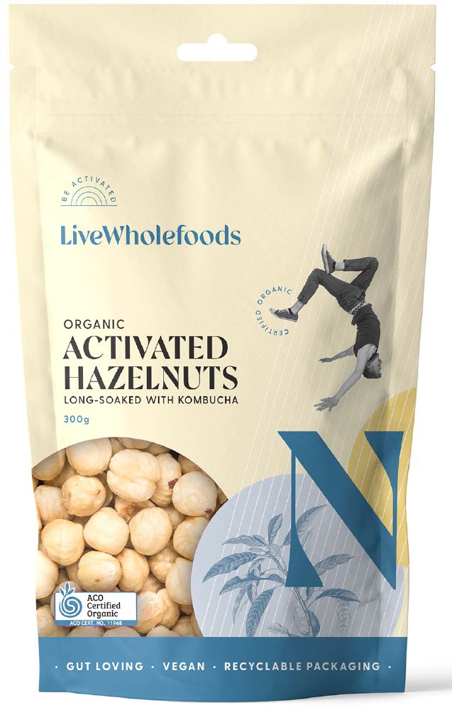 LIVE WHOLEFOODS HAZELNUTS ORGANIC ACTIVATED 300G
