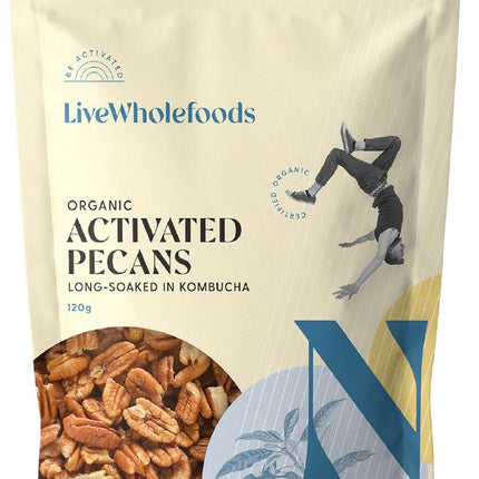 LIVE WHOLEFOODS PECANS ORGANIC ACTIVATED 120G