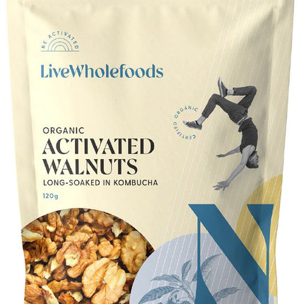 LIVE WHOLEFOODS WALNUTS ORGANIC ACTIVATED 120G