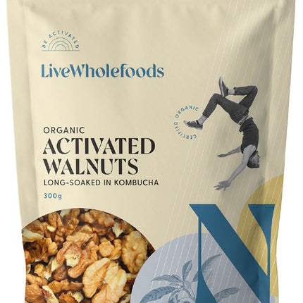 LIVE WHOLEFOODS WALNUTS ORGANIC ACTIVATED 300G