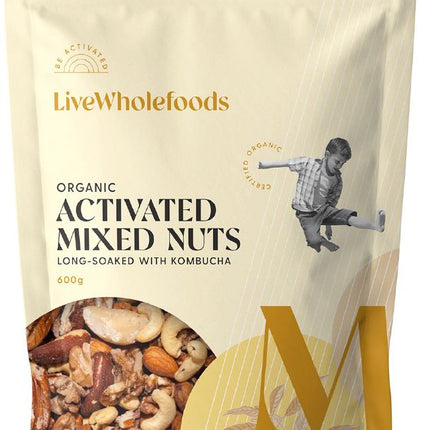 LIVE WHOLEFOODS MIXED NUTS ORGANIC ACTIVATED 600G