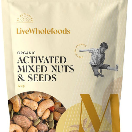 LIVE WHOLEFOODS MIXED NUTS&SEEDS ORG ACTIVATED 120G