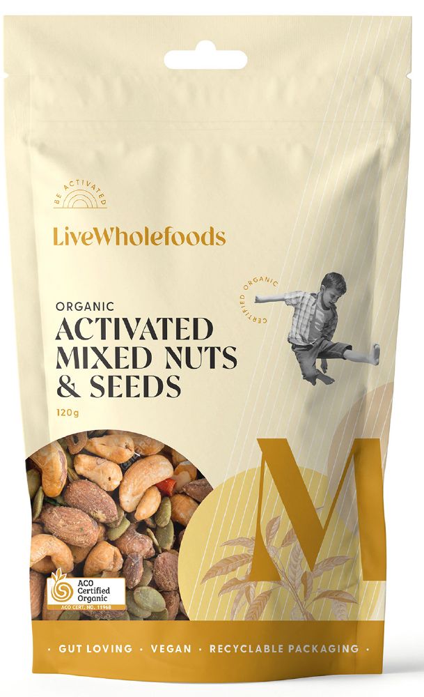 LIVE WHOLEFOODS MIXED NUTS&SEEDS ORG ACTIVATED 120G