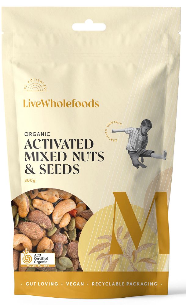 LIVE WHOLEFOODS MIXED NUTS&SEEDS ORG ACTIVATED 300G