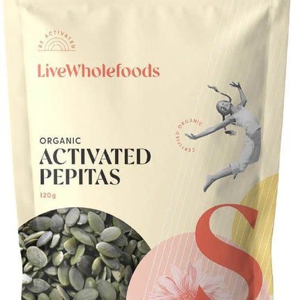 LIVE WHOLEFOODS PEPITAS ORGANIC ACTIVATED 120G