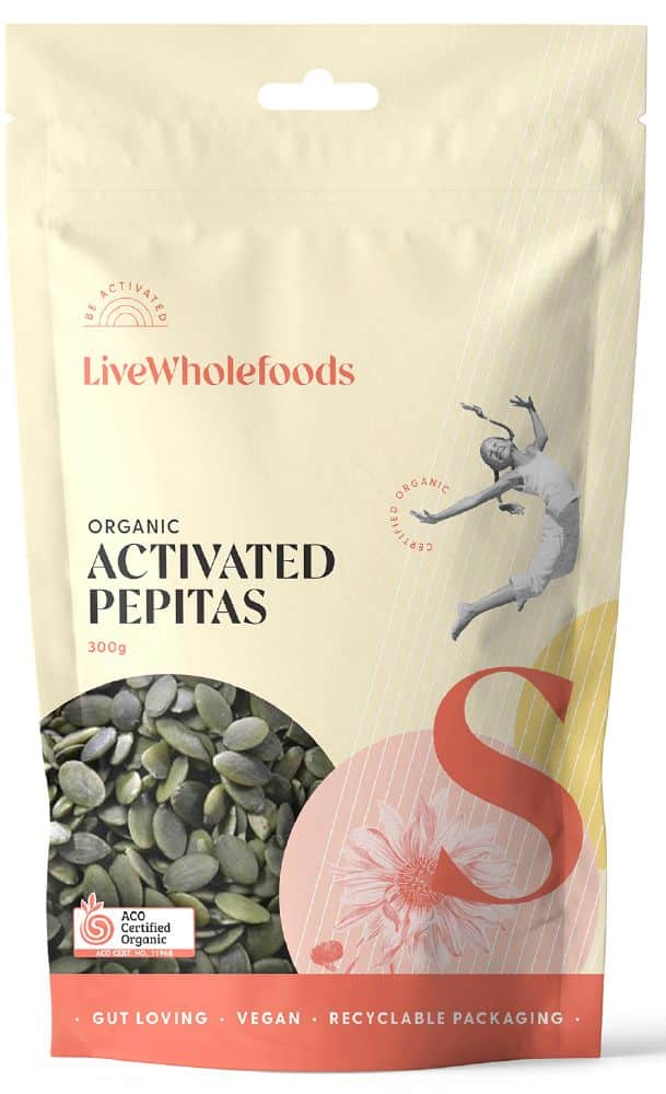 LIVE WHOLEFOODS PEPITAS ORGANIC ACTIVATED 300G